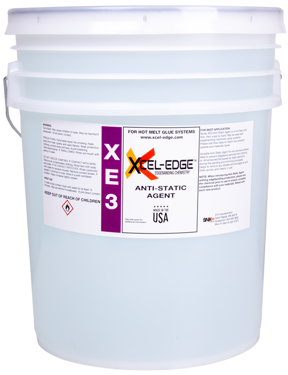 5 Gallon Pail (18.9L) - Xcel-Edge XE3 Anti-Static Agent Edgebanding Chemical